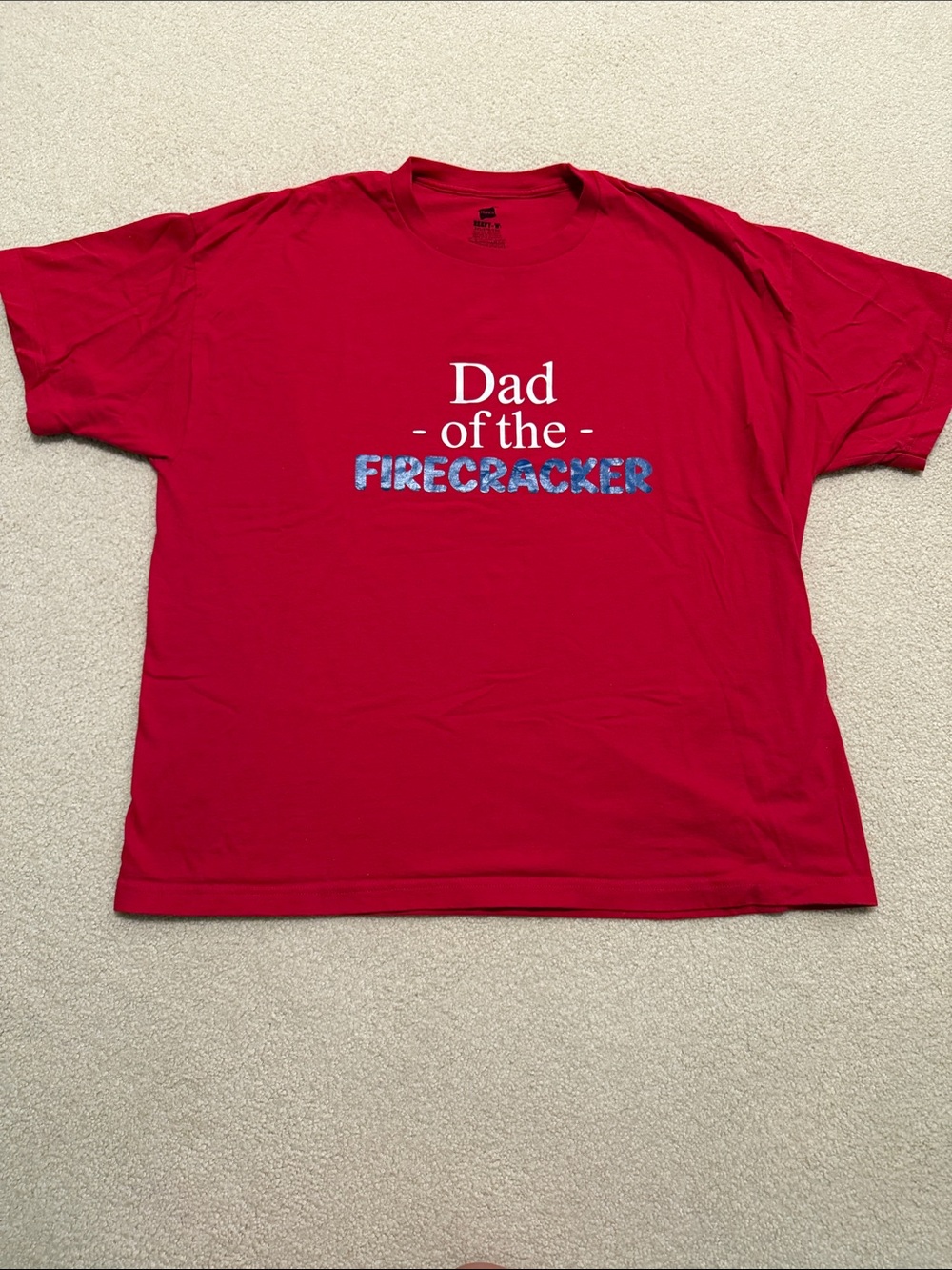 Dad of the Firecracker Red Graphic Tee